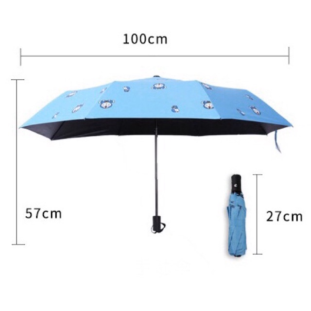 Ô Dù Gấp Tự Động Chống Tia UV Doremon Doraemon