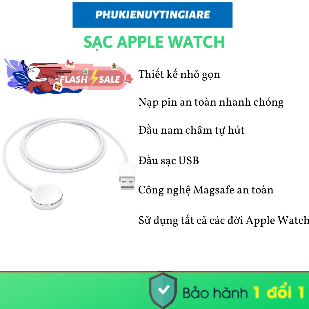 Dây sạc apple watch zin - bảo hành 1 đổi 1