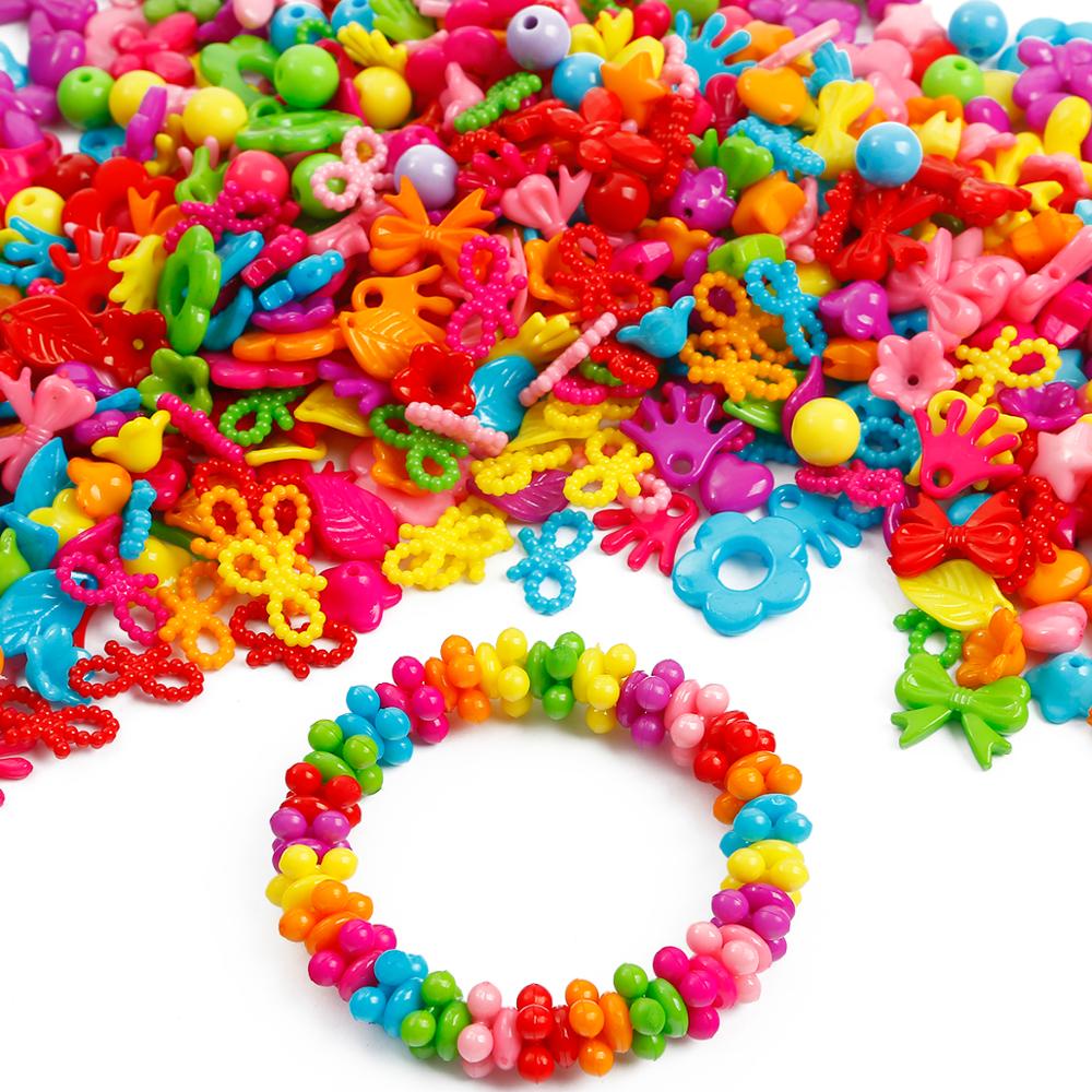 Set 30-1000 Hạt Nhựa Nhiều Màu Làm Trang Sức