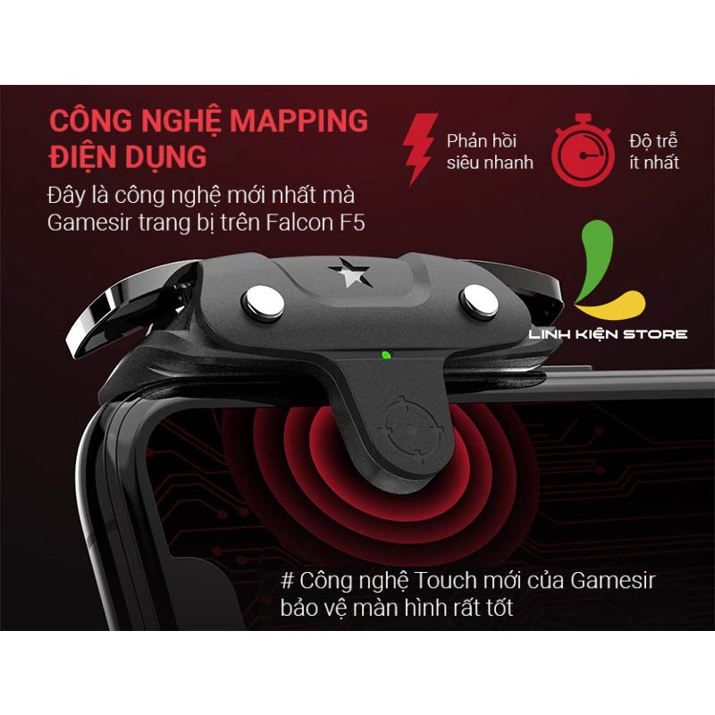 Nút bắn chơi game HOSAN gamesir Falcon F5, công nghệ Mapping điện rung phản hồi siêu nhanh