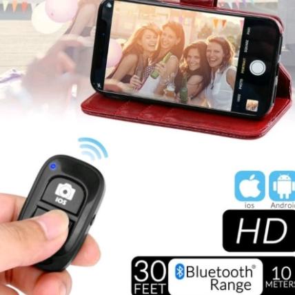 ♦ Điều Khiển Từ Xa Không Dây Bluetooth Chụp Ảnh Selfie Màu Trắng/Đen/Xanh Lá/Hồng/Xanh Lá Cho Máy Ảnh Android IOS