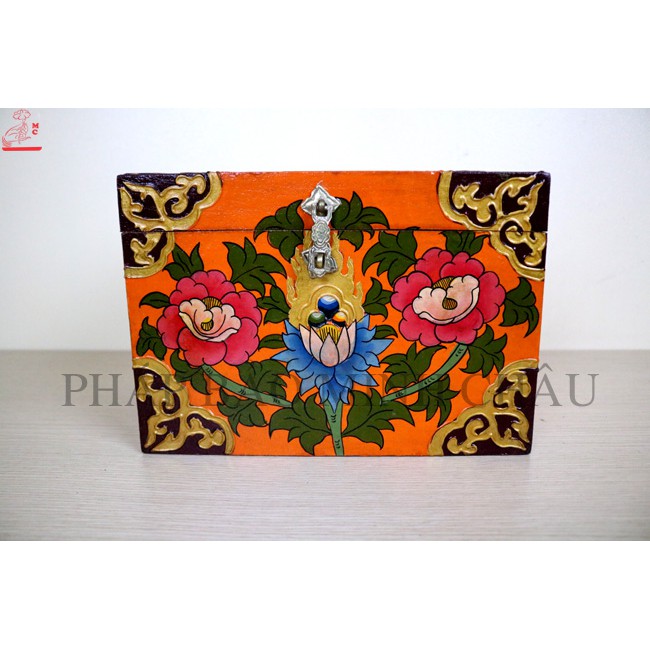 [PHÁP BẢO MINH CHÂU] HỘP ĐỰNG ĐỒ GỖ NEPAL (28x18x20) (HỘP ĐỰNG PHÁP KHÍ, THUỐC PHÁP, KINH SÁCH,...)