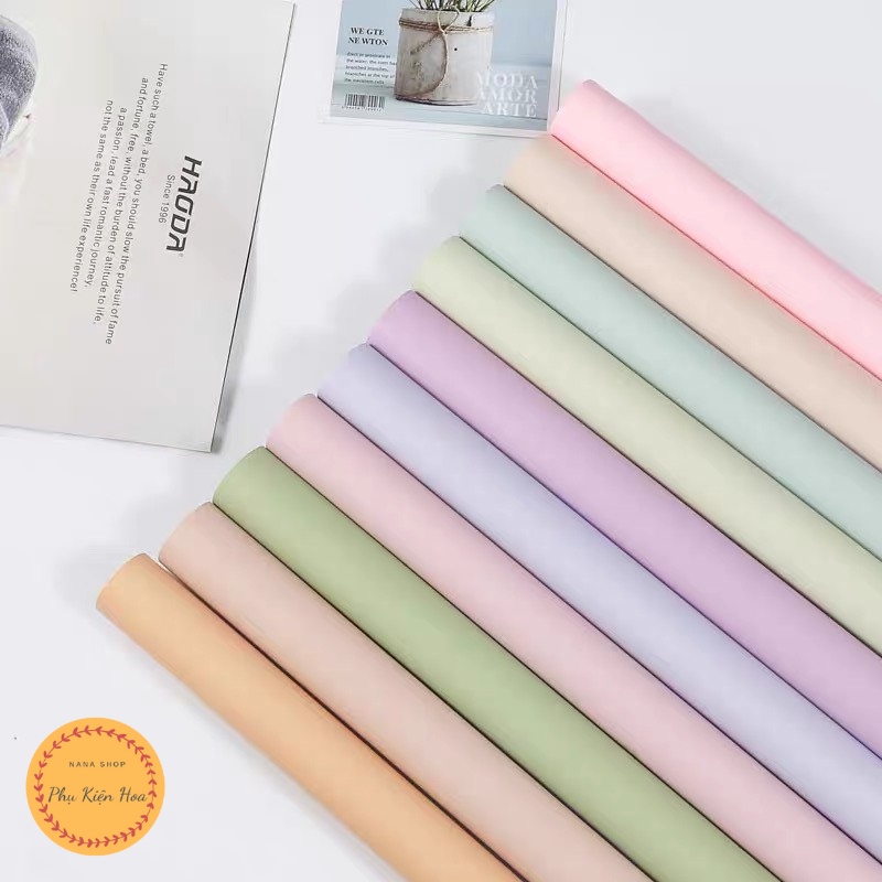 Giấy Gói Hoa ❤️2 MẶT 1 MÀU❤️ Khổ 58*58cm, Màu Đẹp Sắc Nét, Không Thấm Nước, Gói Hoa - Gói Quà