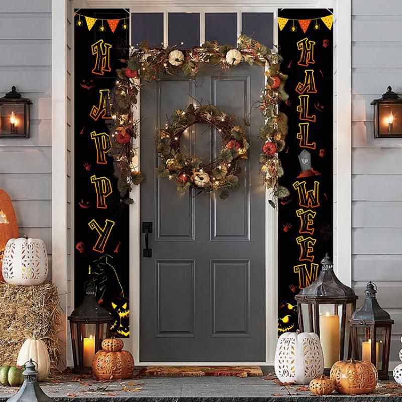 Halloween Party Castle Pumpkin Witch Background Cloth Banner Photography Props