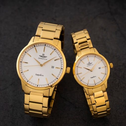 Đồng hồ đôi SRWATCH SL3009.1402CV nữ và SG3009.1402CV nam , mặt kính sapphire , chống trầy , chống nước , bảo hành 1 năm