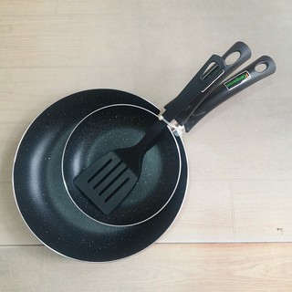 [TẶNG VÁ NHỰA] Set 2 Chảo Chống Dính Vân Đá KANGAROO 18cm - 26cm