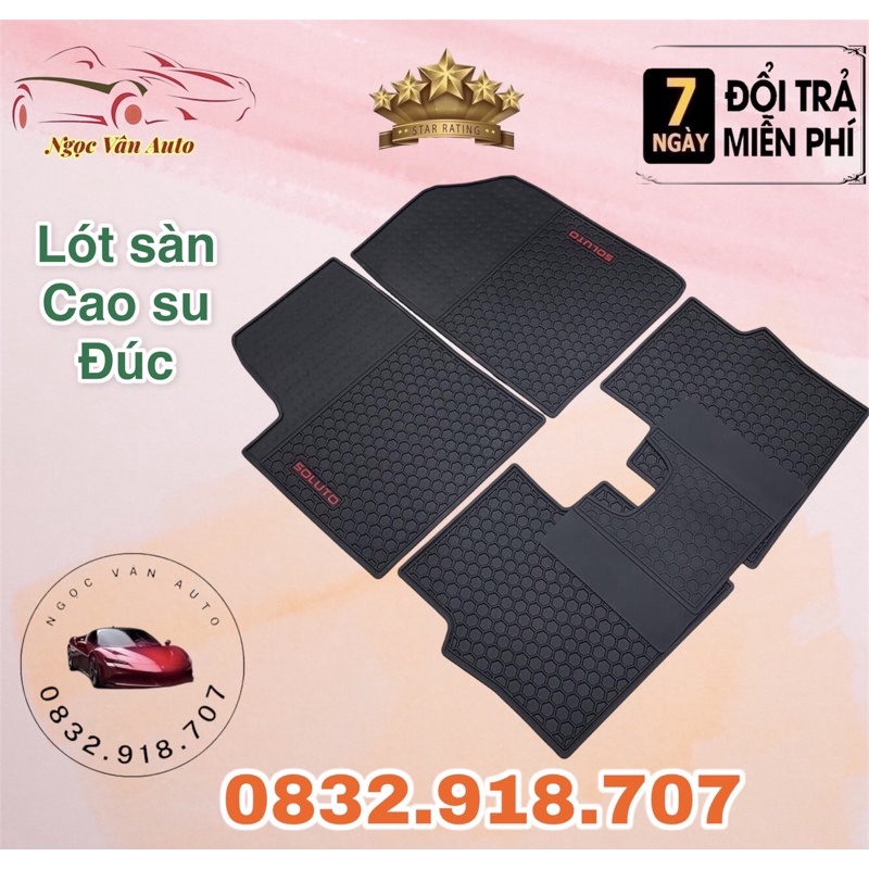 Lót sàn cao su đúc Kia Soluto 2018 - 2021  hàng không mùi - hàng cao cấp.