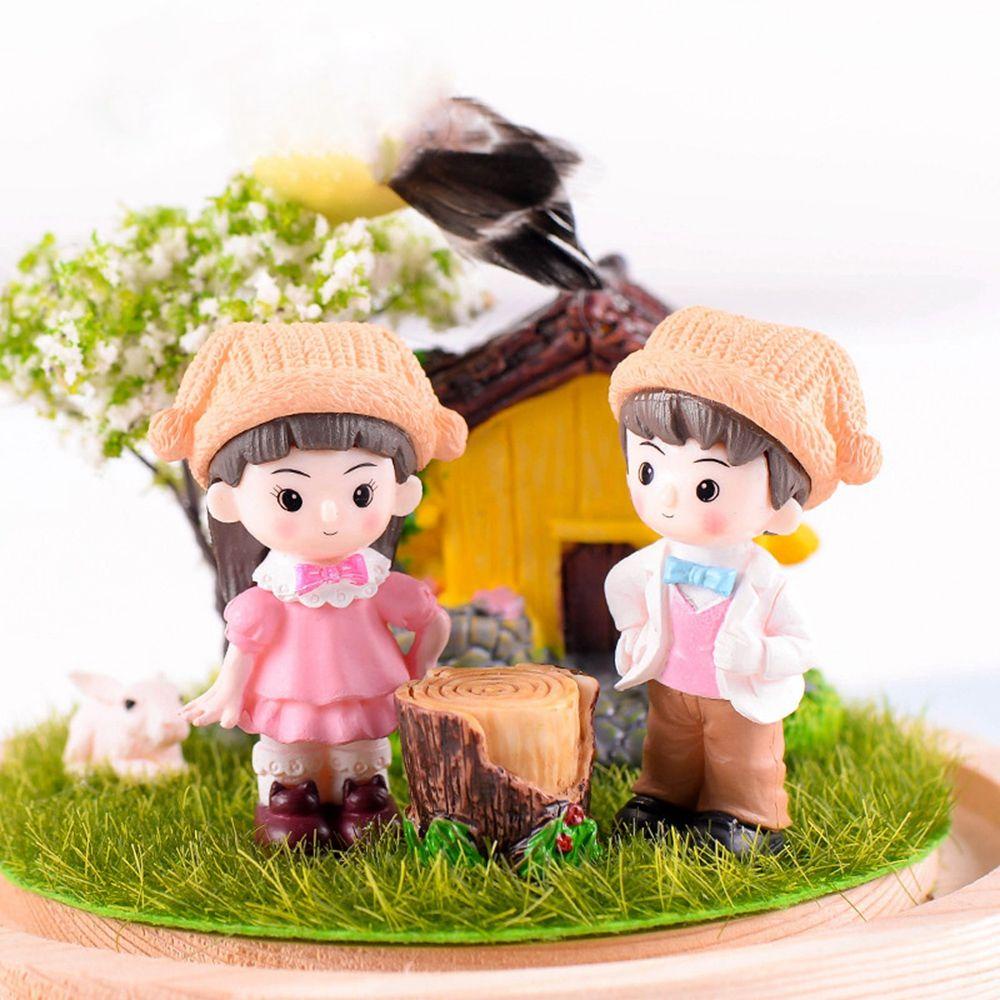 YIYU Set 2 Móc Khóa Mô Hình Tượng Nhỏ Trang Trí Tiểu Cảnh