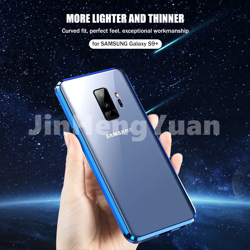 Ốp lưng kim loại cường lực từ tính chống nhìn trộm cho Samsung Galaxy S8 S9 S10 Plus Note 8 9 10