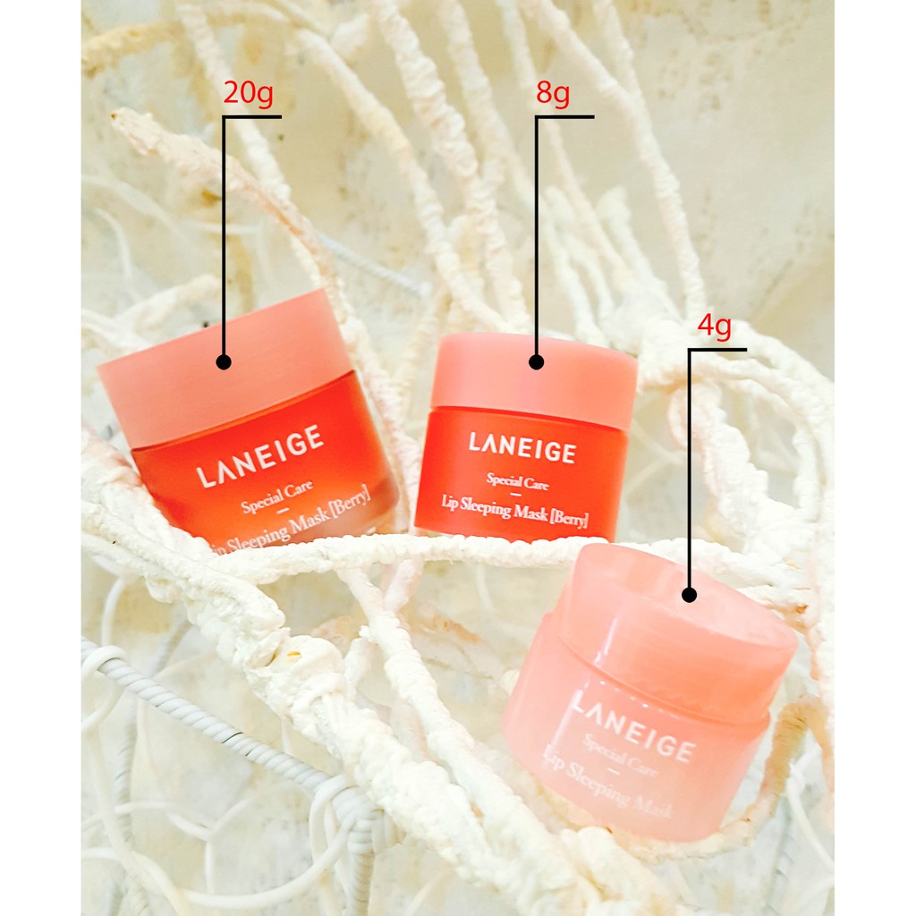 MSP1292 - Mặt nạ ngủ môi laneige 8g - Tách lẻ từ set Lip sleeping mask mini kit (4 scented collections)