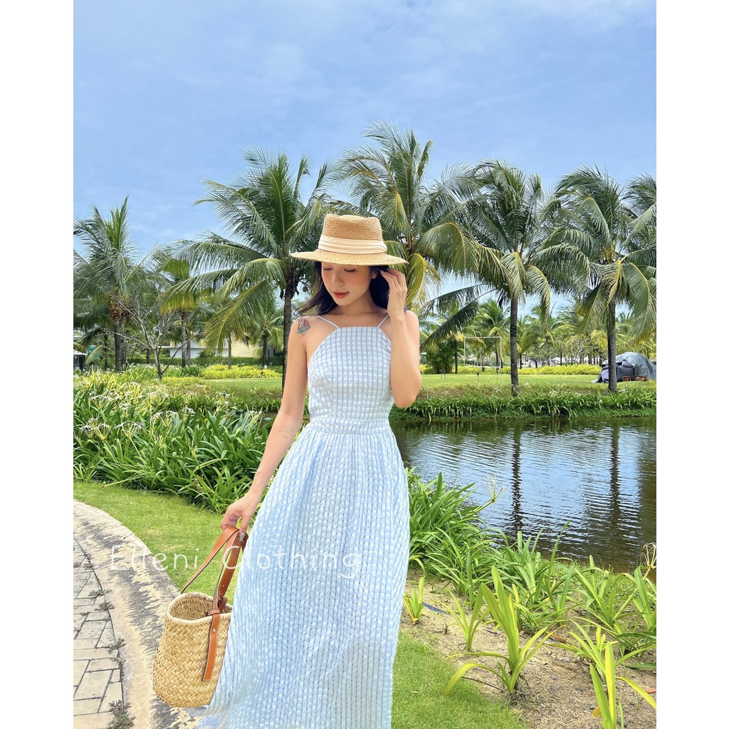 Đầm Maxi 2 Dây Dáng Dài Hở Lưng - Elleni