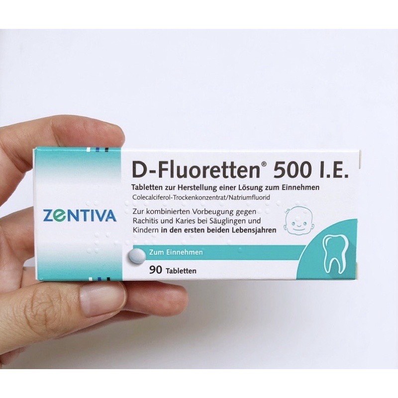 Đức - Viên ngậm bổ sung Vitamin D Fluoretten 500 I E và ngừa sâu răng cho trẻ nhỏ hiệu quả