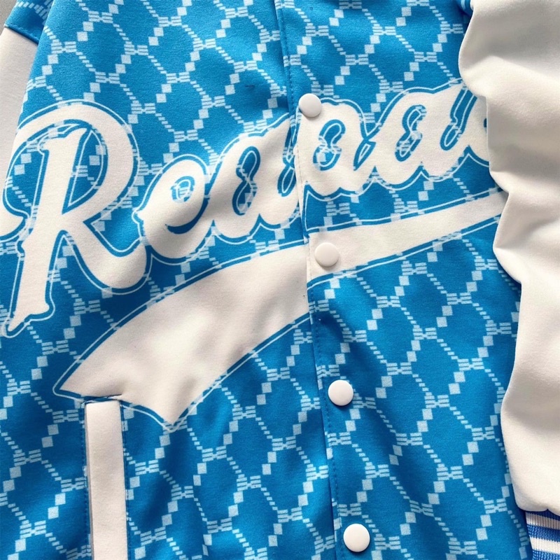 Áo BOMBER Nỉ Bông Nút Bấm Hoạ Tiết Ảnh Thật