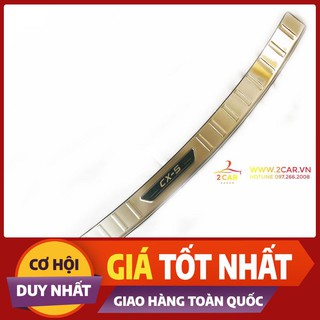 Ốp chống trầy cốp ngoài xe mazda cx5 2018-2019, chất liệu inox