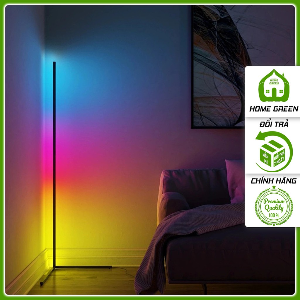 Đèn Led góc tường, bảo hành 2 năm, đèn led đứng RGB trang trí, livestream, dùng app, nháy theo nhạc