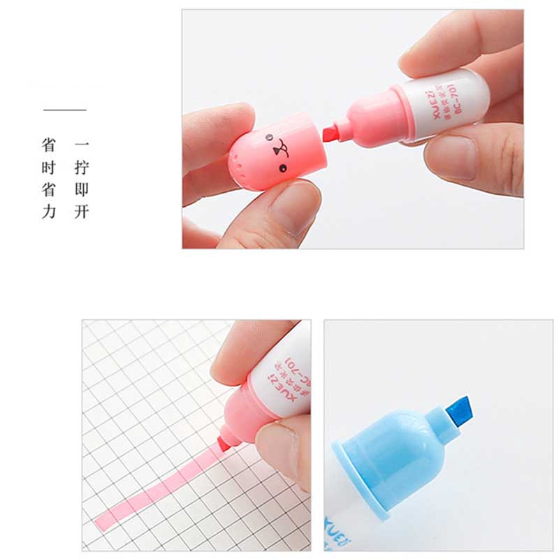 Set 6 Bút Dạ Quang Hình Viên Thuốc