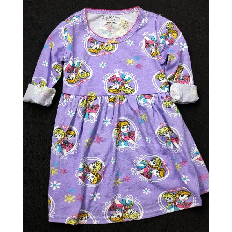 Đầm thun tay dài cho bé