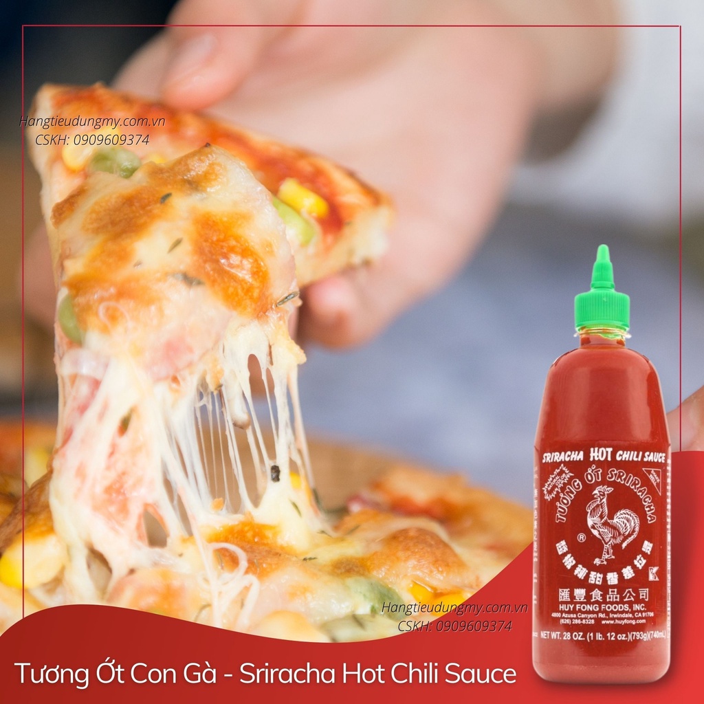 HÀNG MỸ-Tương ớt con gà Sriracha xay nhuyễn - 0 CALO
