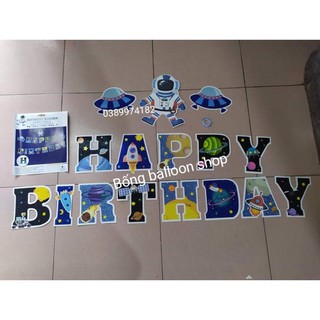 HAPPY BIRTHDAY - DÂY CHỮ HAPPY BIRTHDAY TRANG TRÍ SINH NHẬT CHO BÉ TRAI CHỦ ĐỀ PHI HÀNH GIA SIÊU ĐẸP