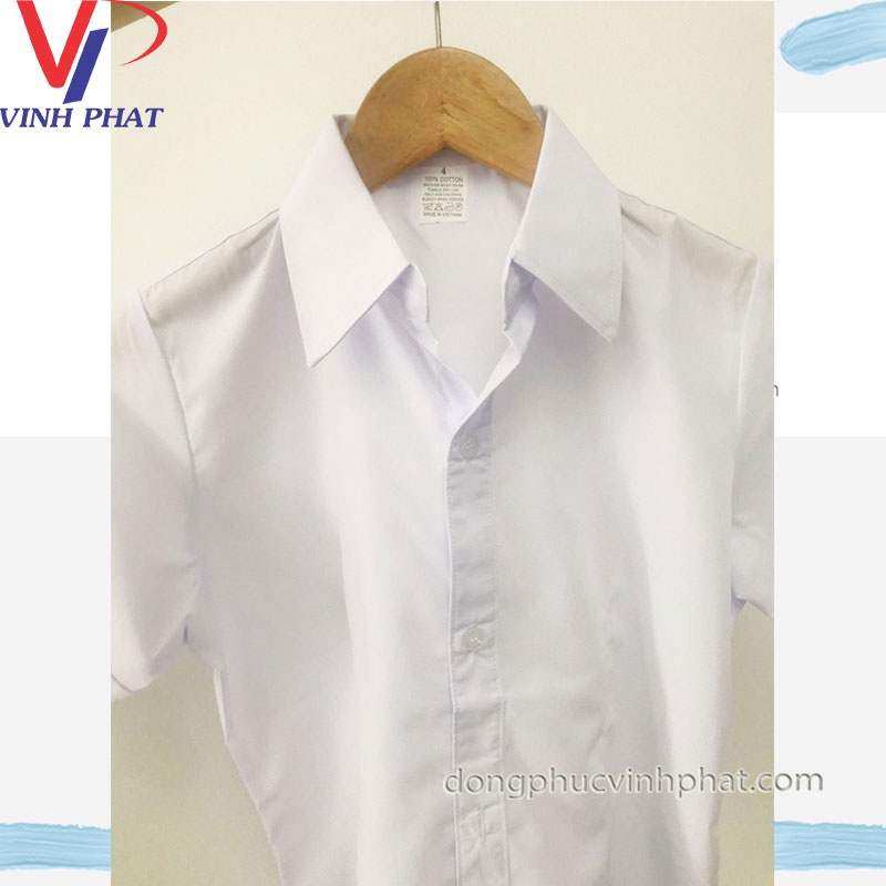 Áo Trắng Đi Học Nữ Học Sinh Giá Tốt Cấp 1,2,3 Đủ Size Chất Đẹp - Đồng Phục Vĩnh Phát