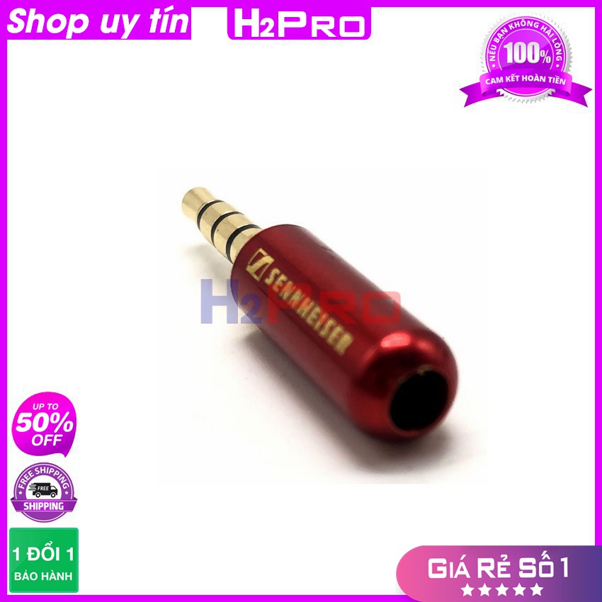Jack 3.5Mm 3Ly 4 Khấc Sennheiser Đức Đầu Đồng Mạ Vàng 24K,  Jack Rắc Audio Stereo 3.5 Mm Cao Cấp-H2Pro Audio