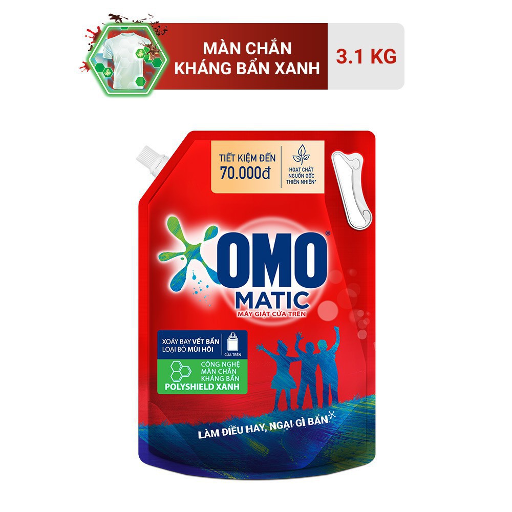 Nước giặt OMO Cửa Trên Túi 4kg/3,1kg