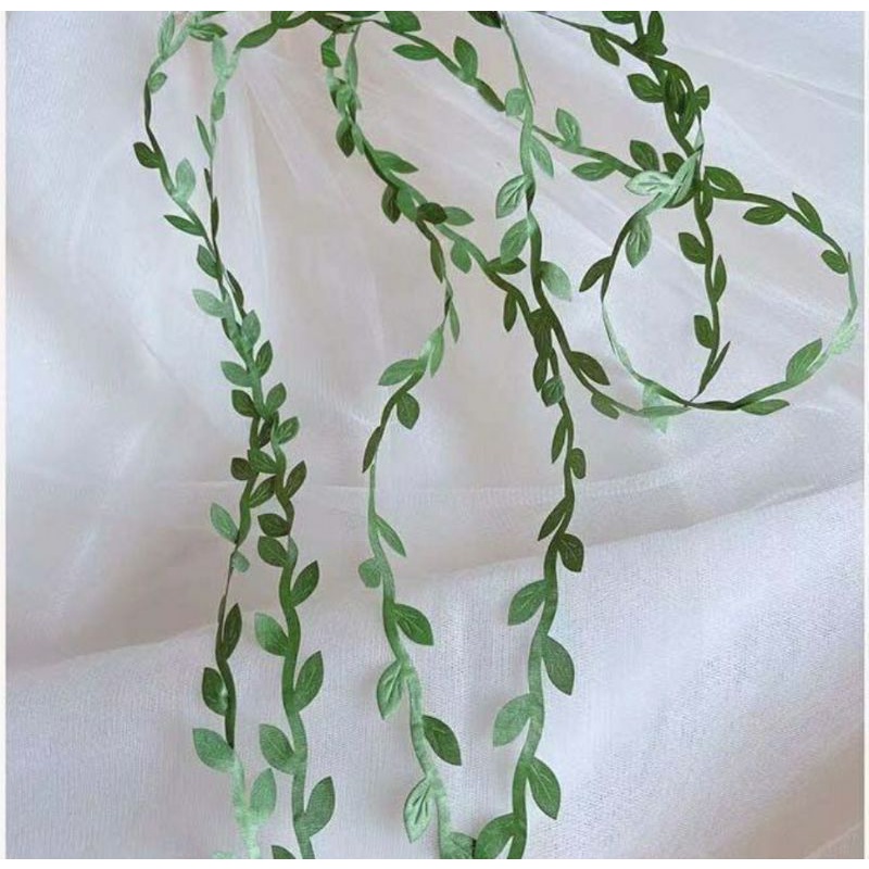 Dây cột kẹp tóc vintage thiên nhiên xanh lá phụ kiện tóc cho nữ lh0917399527