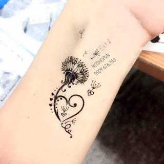 Hình xăm dán bồ công anh