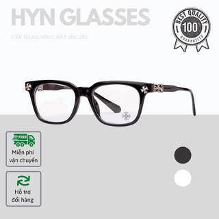 Gọng kính vuông thời trang nam nữ HYN GLASSES, kính thời trang CHROME HEART