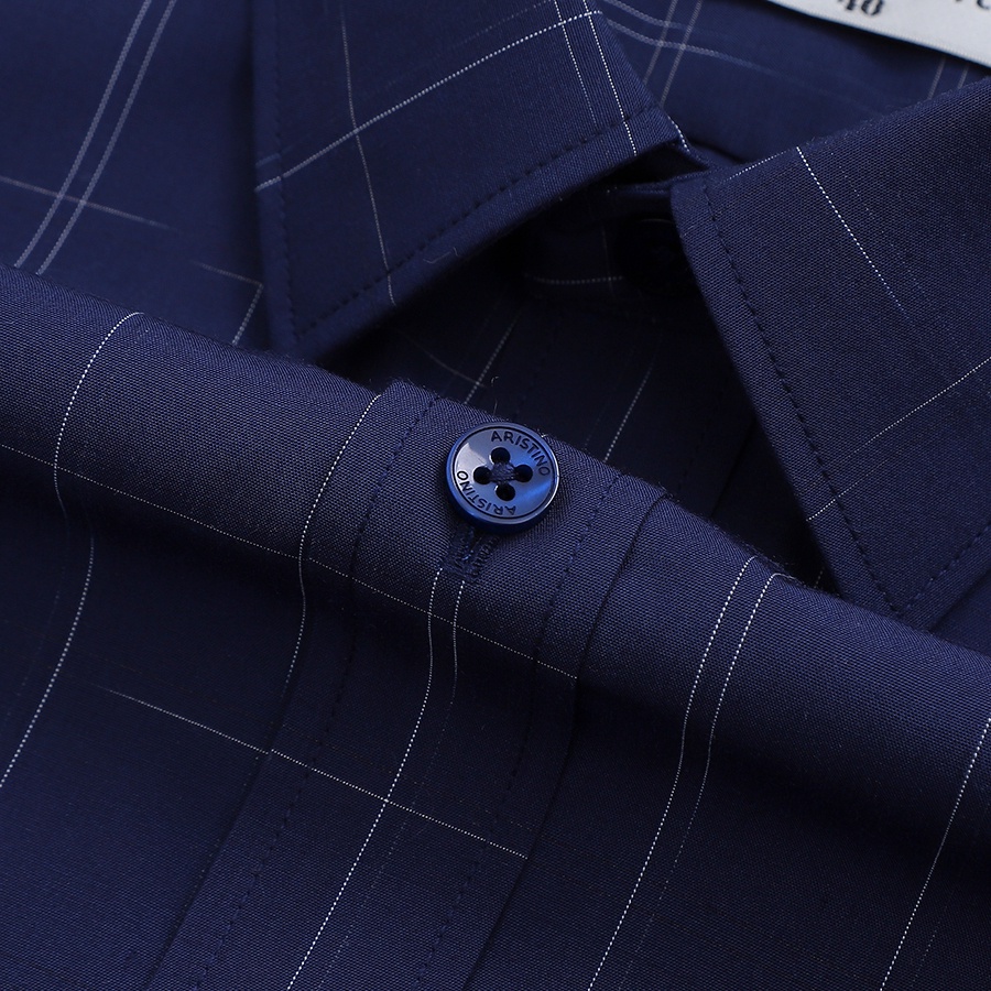 [MẪU MỚI] Áo sơ mi nam ngắn tay ARISTINO họa tiết kẻ ô mờ thanh lịch, chất liệu mềm nhẹ, thoải mái - ASS028S2