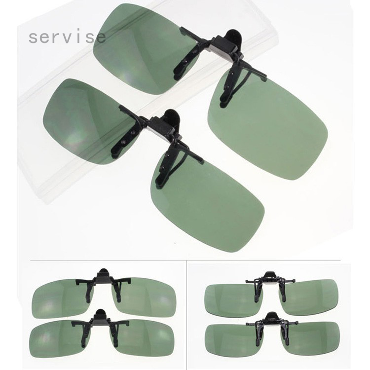 Servise  Tròng kính mát kẹp phân cực dành cho người bị cận đeo kính