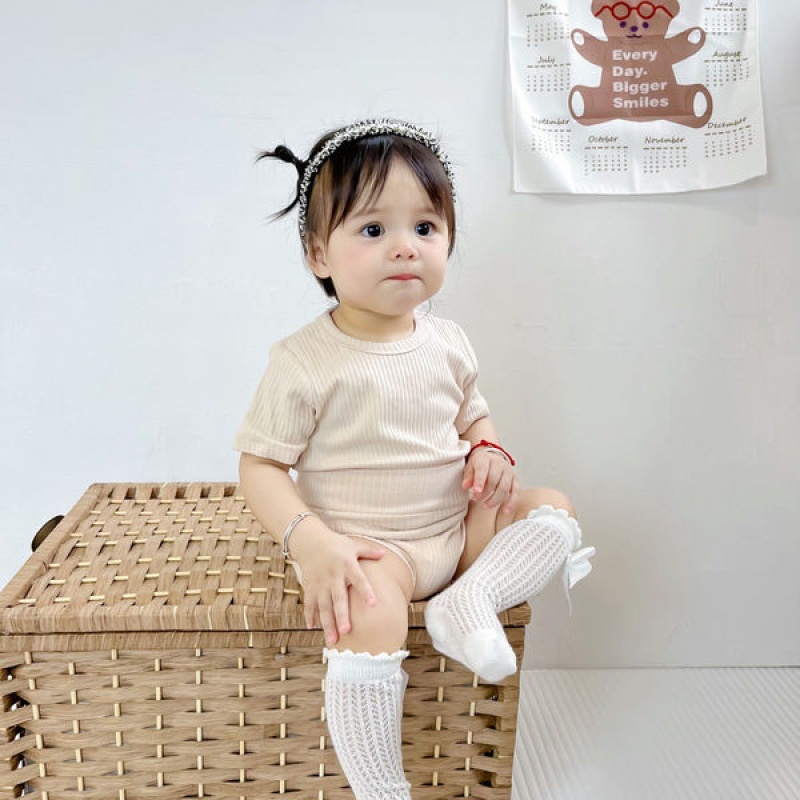 Bộ Quần Áo Cộc Thun Tăm KYS+ cho bé Trai bé Gái - Chất Liệu Cotton Tăm dày dặn chắc chắn (Size từ 6 - 24 Tháng) BR01