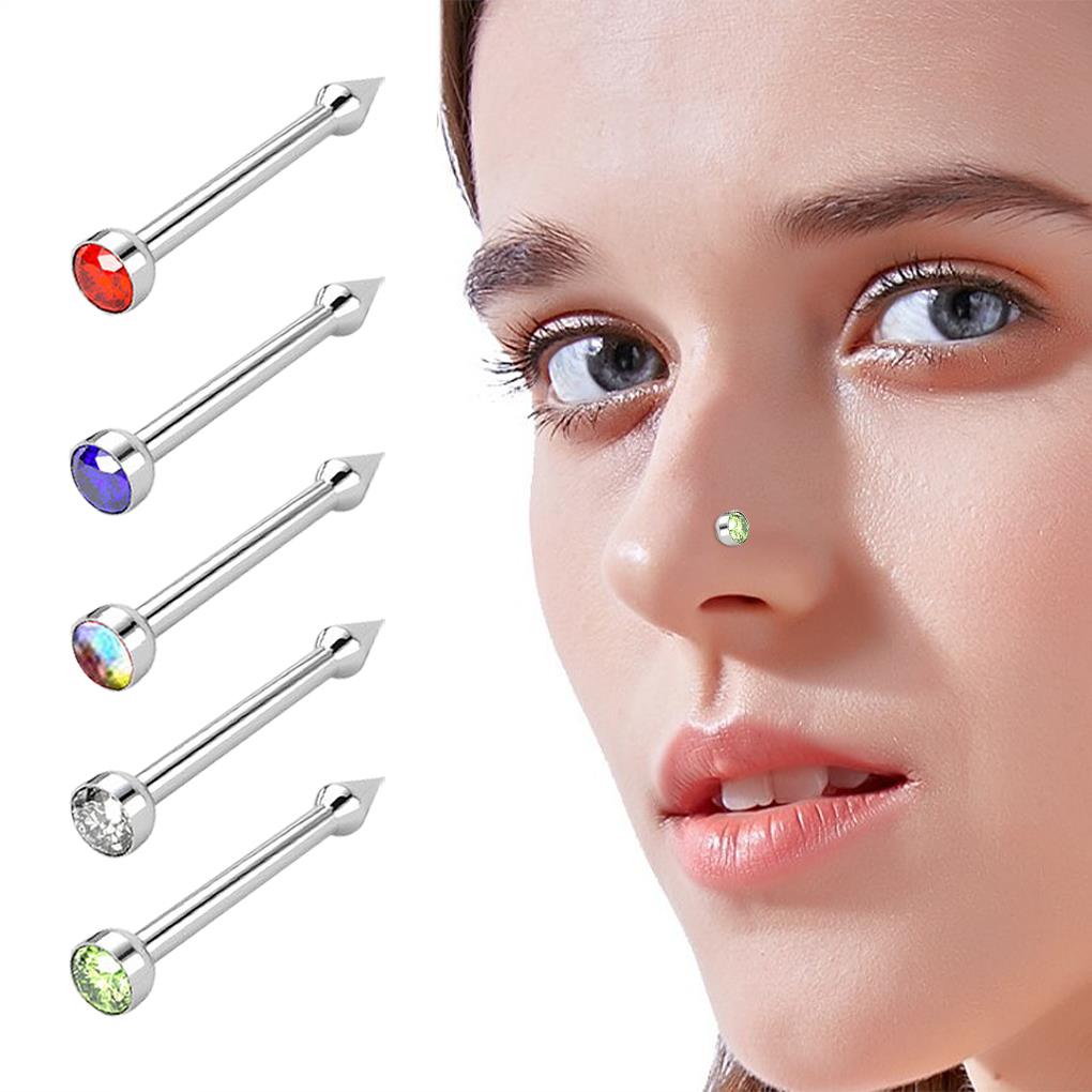 Dụng Cụ Xỏ Khuyên Tai / Mũi Bằng Thép Màu Trắng Tiện Dụng DIY