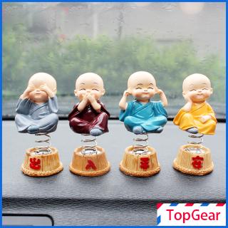 Set 4 Tượng Chú Tiểu Lắc Đầu Dễ Thương Dùng Để Trang Trí Ô Tô