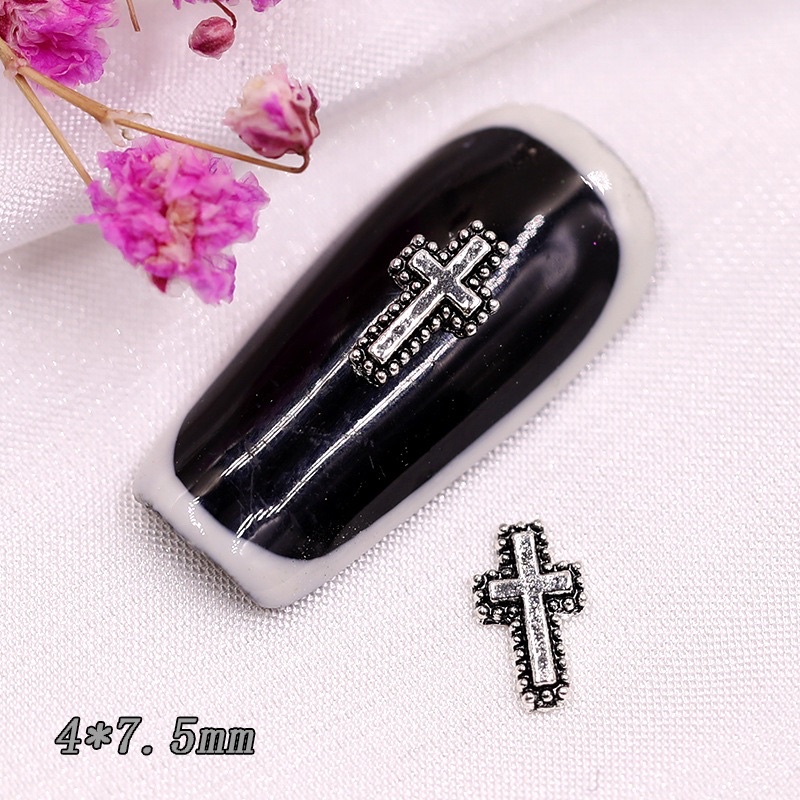 Charm nail chrome thánh giá mỏ neo trái tim ông sao khiêng cổ siêu hot