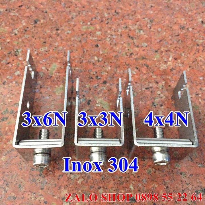 Pát u3060 inox kẹp dưới tấm pin-u3060-u3030-u4040 - inox304 solar