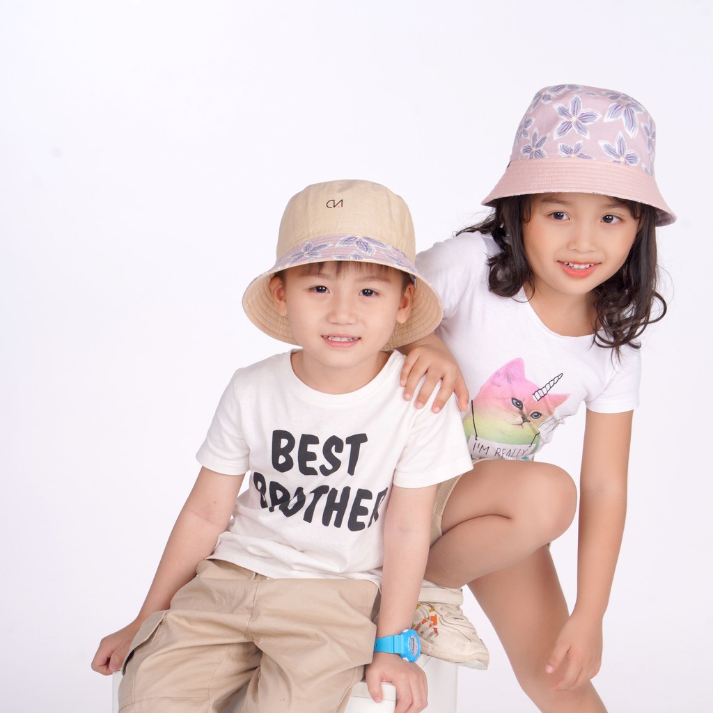 Nón Bucket Trẻ EM Hoa Tóc Tiên Duy Ngọc Cao Cấp - BST "CẢM HỨNG MÙA XUÂN" - UNISEX (9707)