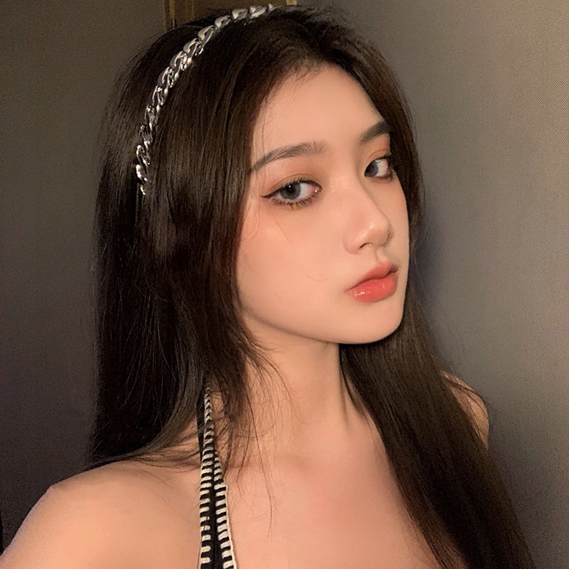 Băng Đô Dây Xích Họa Tiết Hình Học Phong Cách Retro Thời Trang