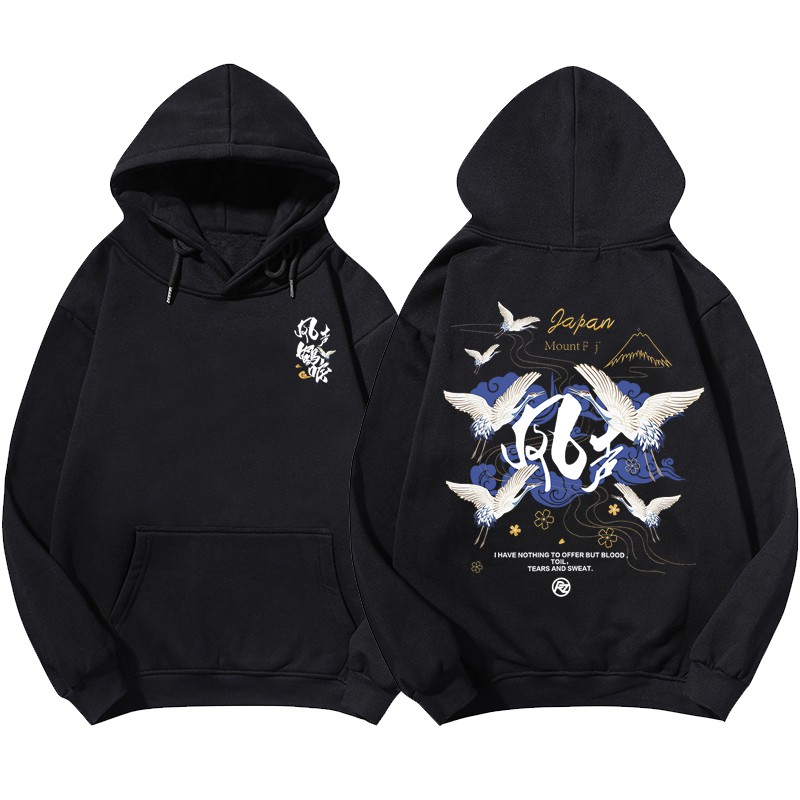 Áo hoodie dáng rộng 5 màu tùy chọn size M-5XL thời trang cá tính cho nam