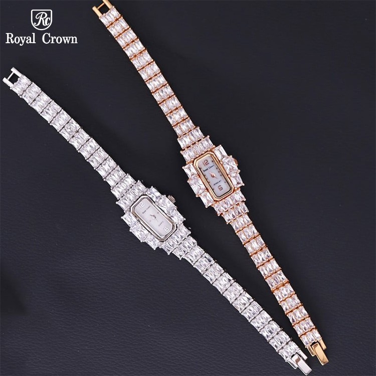 Đồng Hồ Nữ Chính Hãng Royal Crown 3612 Jewelry Dây Kim Loại Đính Đá Chống Nước Chống Xước