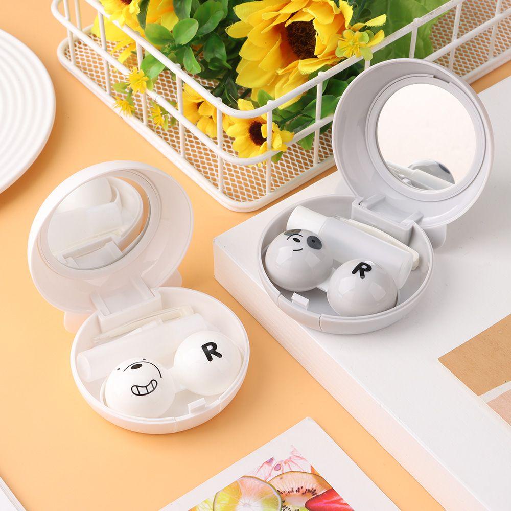 Hộp Đựng Kính Áp Tròng Mini Có Gương Dễ Thương Ốp