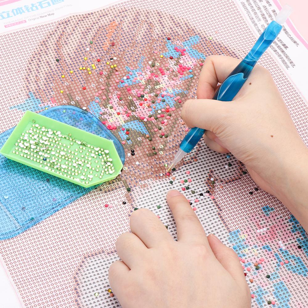 ZAIJIE24 Bút Thêu Tranh Chữ Thập Chống Trượt Bằng Nhựa Resin