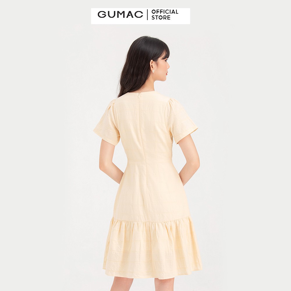 [Mã WABR0101 giảm 10% đơn 99K] Đầm phối màu rã tùng GUMAC DB729 | BigBuy360 - bigbuy360.vn