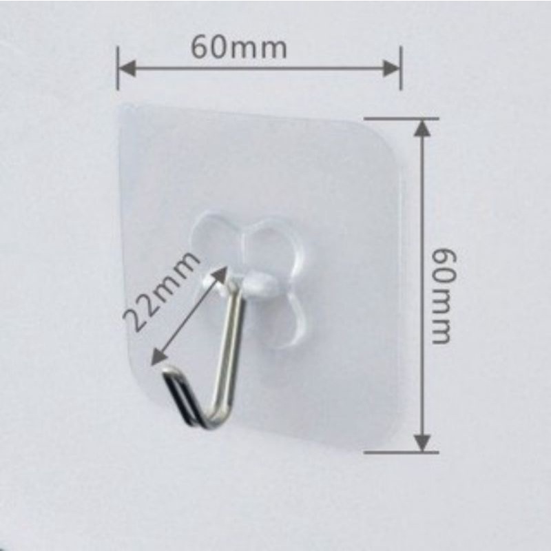 Móc Dán Tường Siêu Dính Trong Suốt Chịu Lực Tốt Treo Tường Chắc Chắn 6×6 cm - MY2
