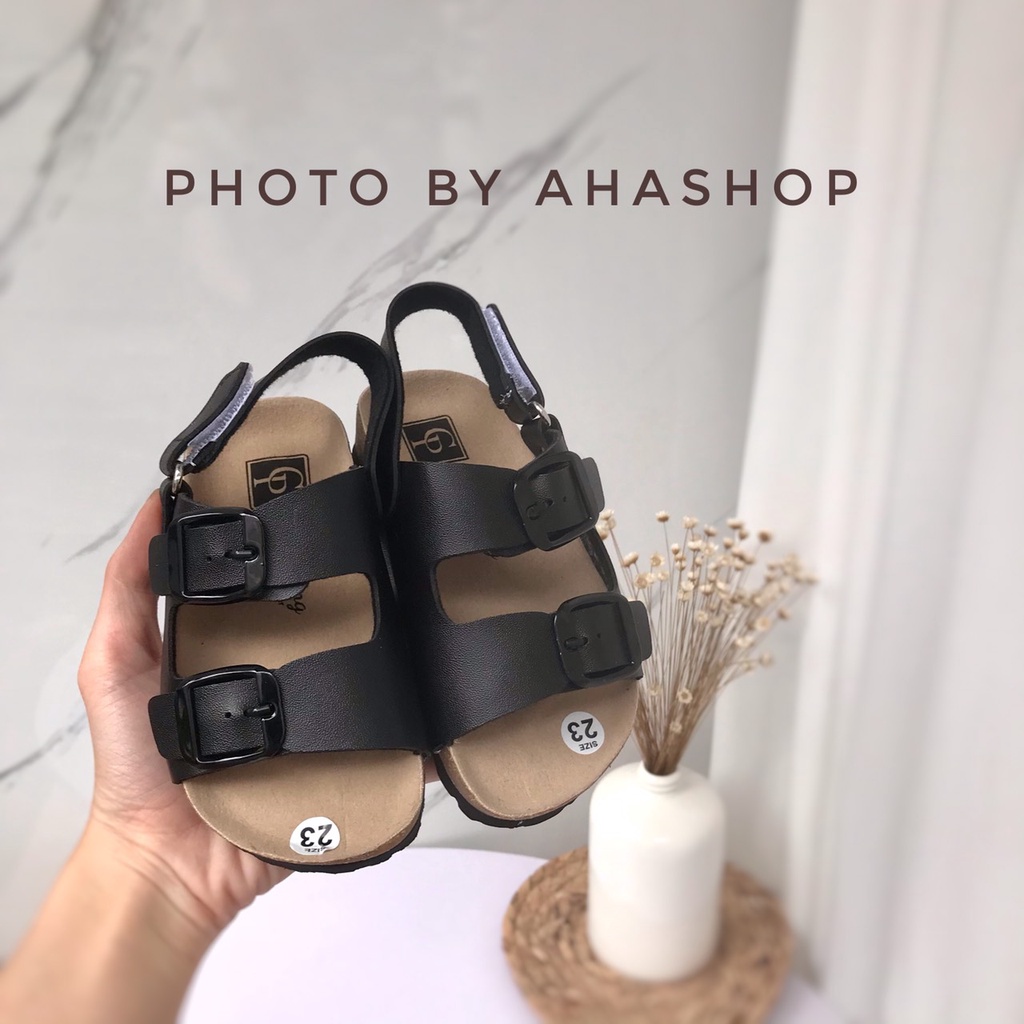 Lùi Size Form to Dép Sandal Dép Quai Hậu Quai Ngang Khóa Vuông Đế Trấu Siêu Nhẹ Siêu Êm Chân Cho Bé Trai Bé Gái K099