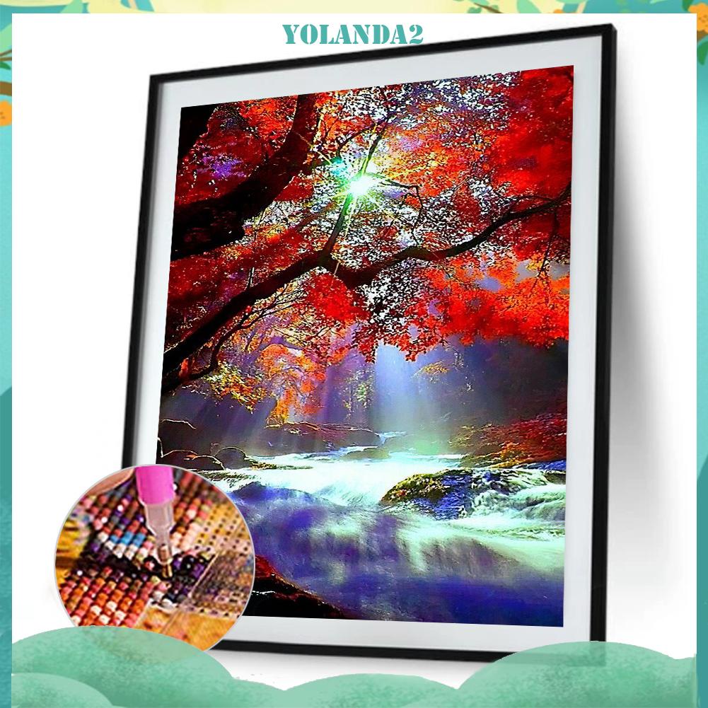 Tranh Đính Đá Kim Cương Toàn Bộ 5D DIY Hình Vẽ Phong Cảnh Núi
