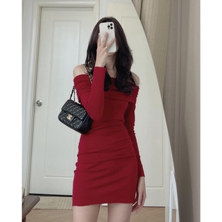 V148 Váy body trễ vai Audrey