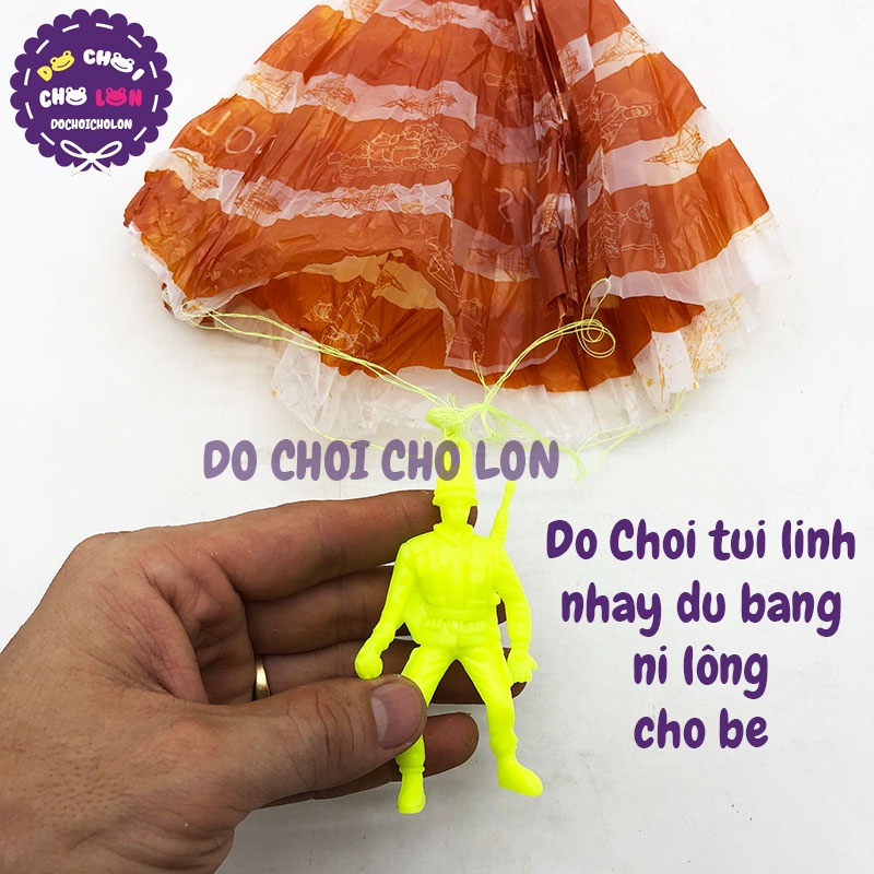 Đồ chơi lính nhảy dù ném dù bằng ni lông cho bé