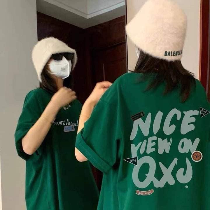 Áo thun unisex nữ tay lỡ form rộng in hình chữ CaMa Store M374
