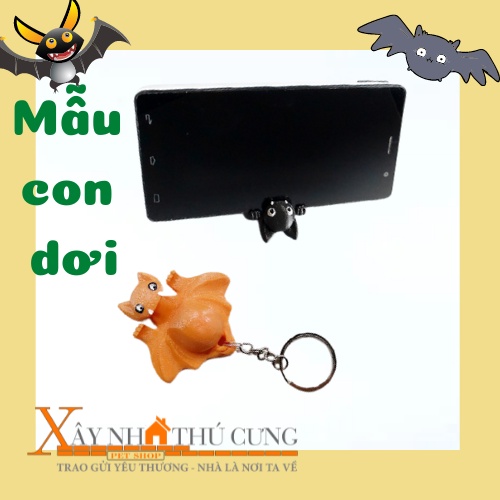 Móc khóa giá đỡ điện thoại hình thú 2 in 1 - ms1